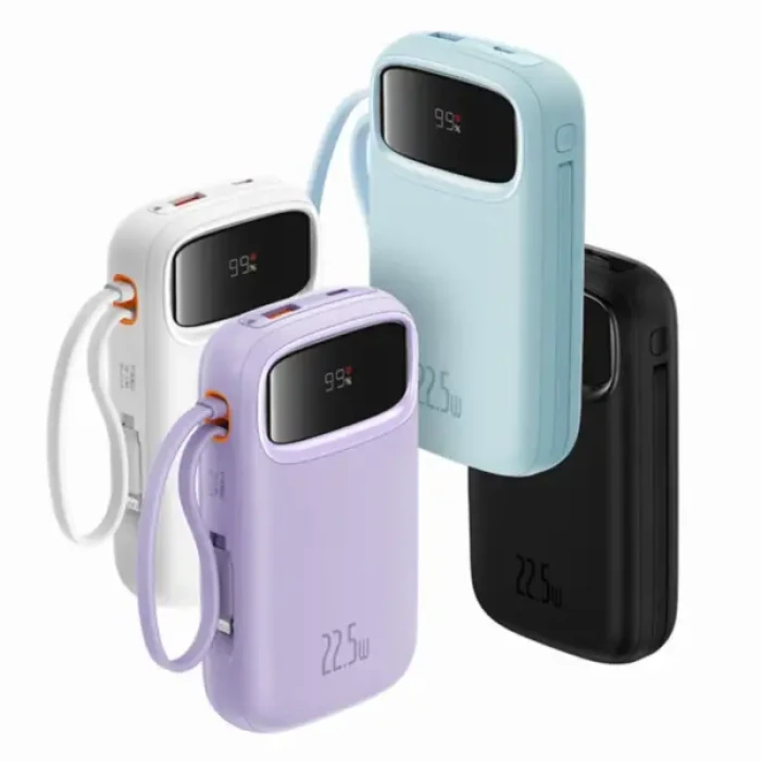 Baseus Comet Series Dual-Cable Digital Display Fast Charge Power Bank 20000mAh 22.5W Baseus Comet Series Dual-Cable Digital Display Fast Charge Power Bank 20000mAh 22.5W