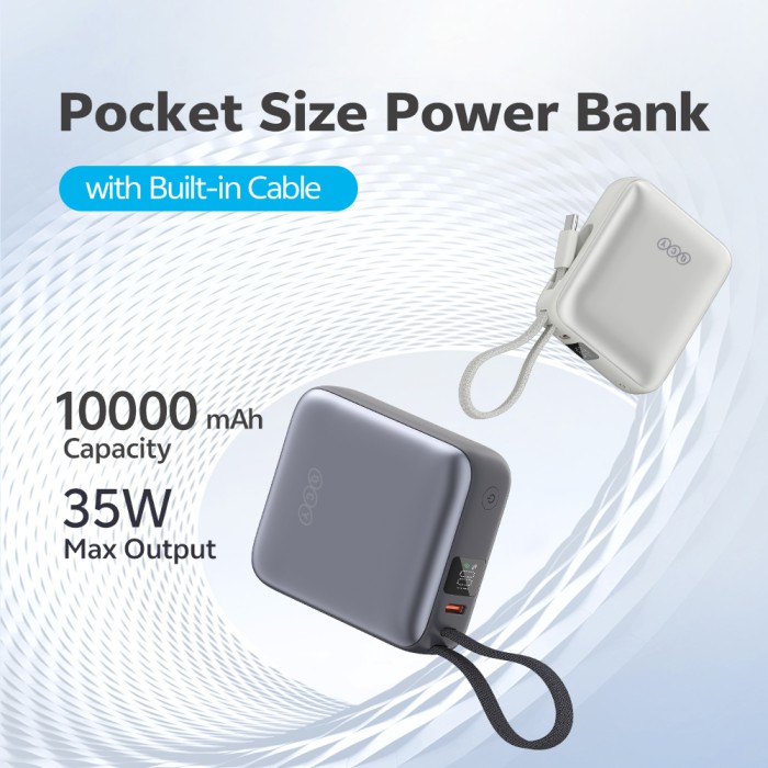 QCY PB10C 10000mAh 35W PD Fast Charging Mini Power bank QCY PB10C 10000mAh 35W PD Fast Charging Mini Power bank