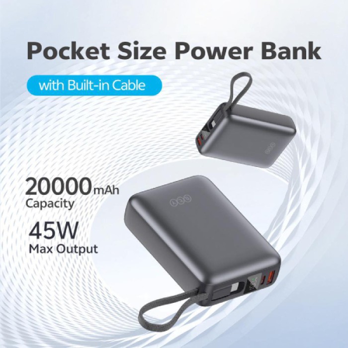 QCY PB20C 20000mAh 45W PD Fast Charging Mini Power bank QCY PB20C 20000mAh 45W PD Fast Charging Mini Power bank